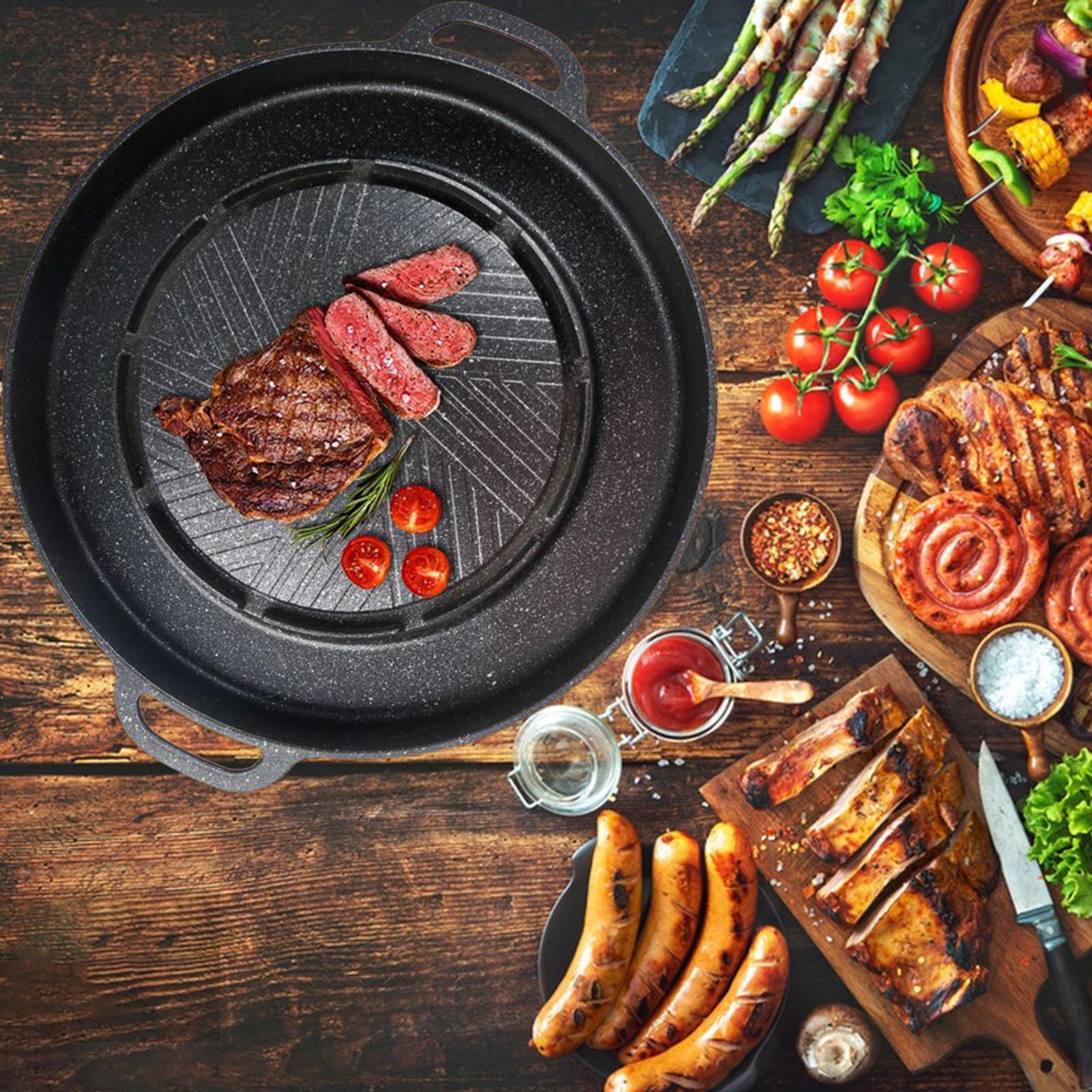 2-in-1 グリル＆ホットパン（コンロ用）、ノンスティック - Outdoor Camping Cooking Table のレビューと価格