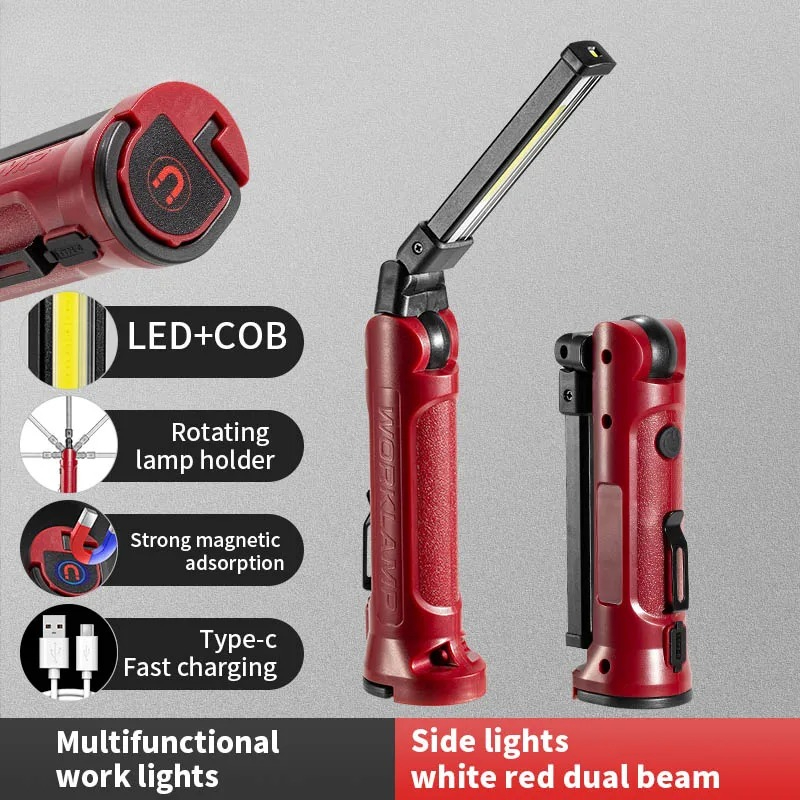 COB LED ワークライト充電式折りたたみ懐中電灯屋外キャ - Outdoor Camping Glamping のレビューと価格