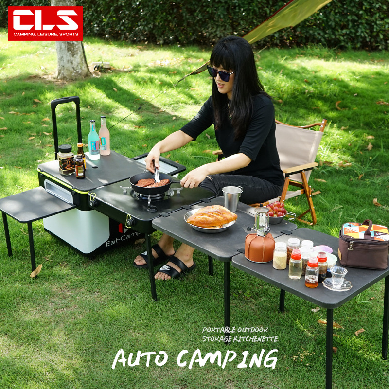 ポータブルモバイルキャンプキッチンテーブル、折りたたみ式屋外 - Outdoor Camping Cooking Table のレビューと価格