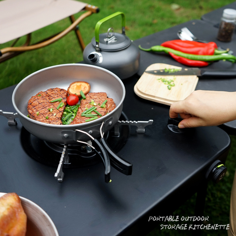 ポータブルモバイルキャンプキッチンテーブル、折りたたみ式屋外 - Outdoor Camping Cooking Table のレビューと価格