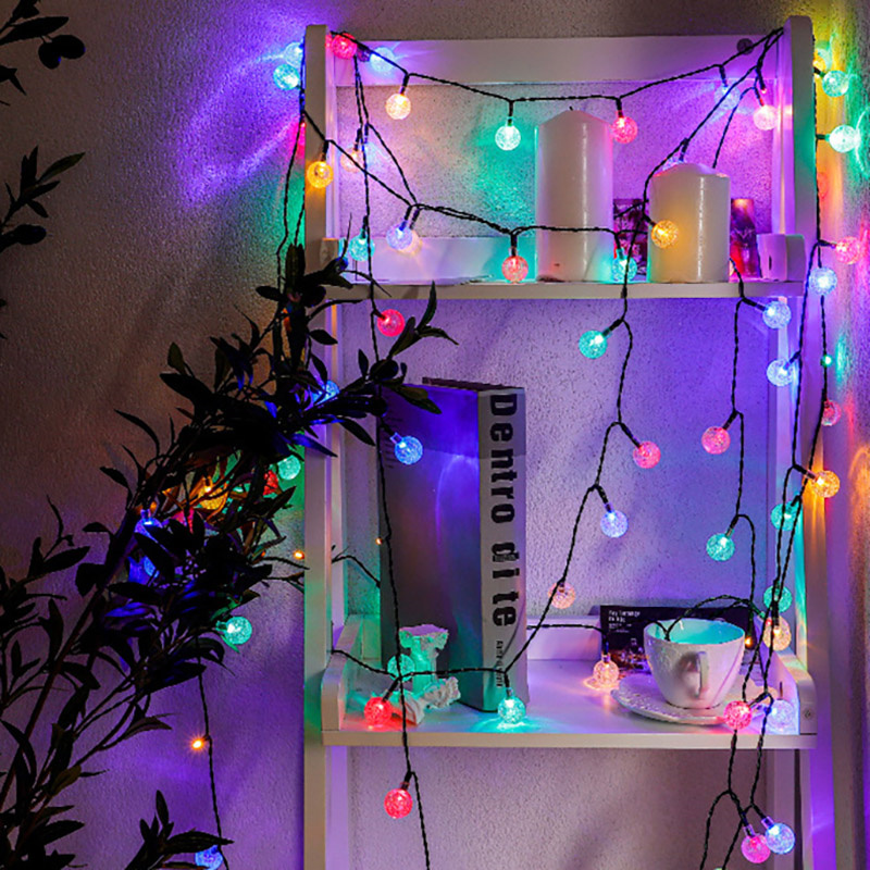 ソーラークリスタルボールフェアリーストリングライト屋外装飾キ - Outdoor Camping Lights String のレビューと価格