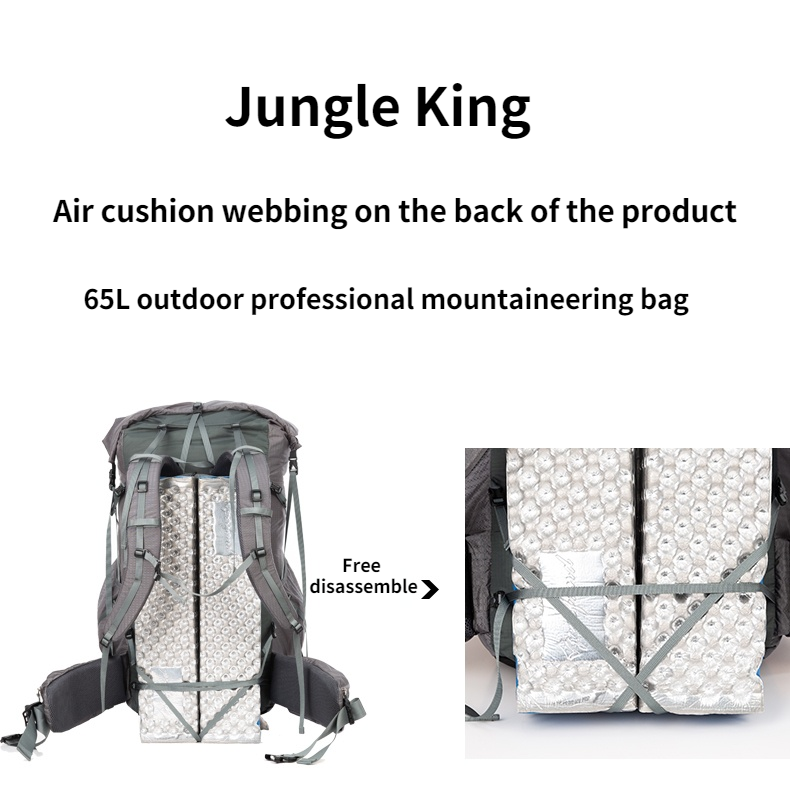 JungleKing CY1040 防水ハイキングバックパッ - Lightweight Backpack 65L のレビューと価格