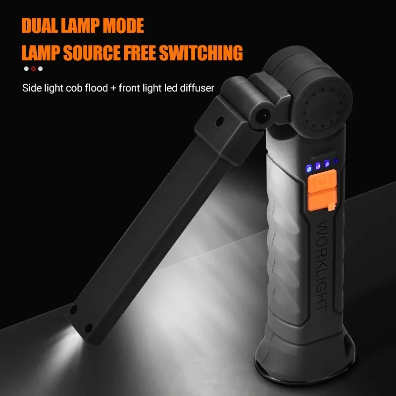 充電式 LED 懐中電灯 マグネットとフック付き、作業現場の - Outdoor Camping Glamping のレビューと価格