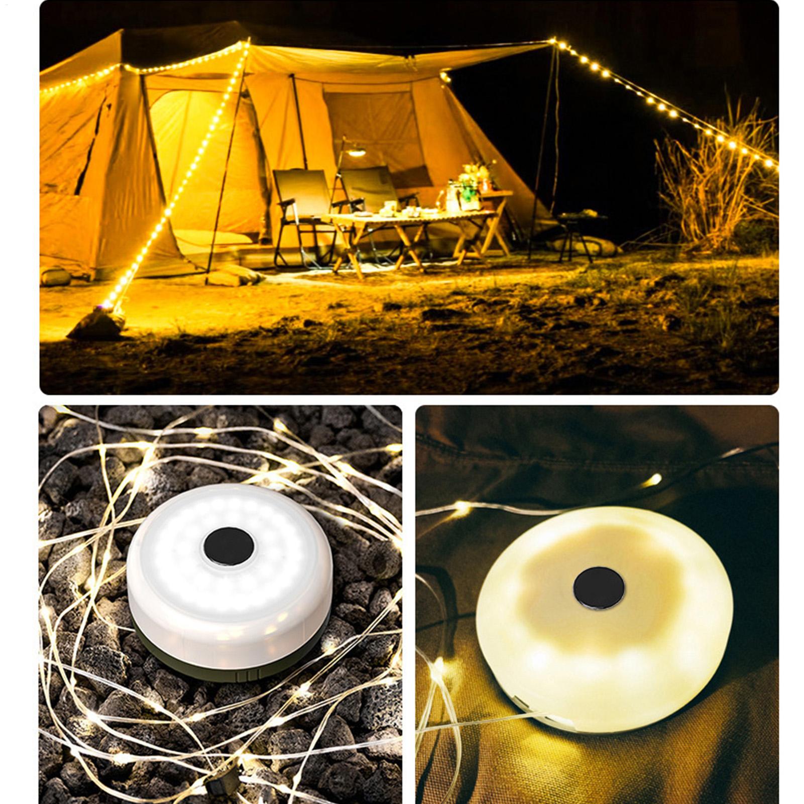 格納式キャンプ用ストリングライト 2600mAh フック付き - Outdoor Camping Lights String のレビューと価格