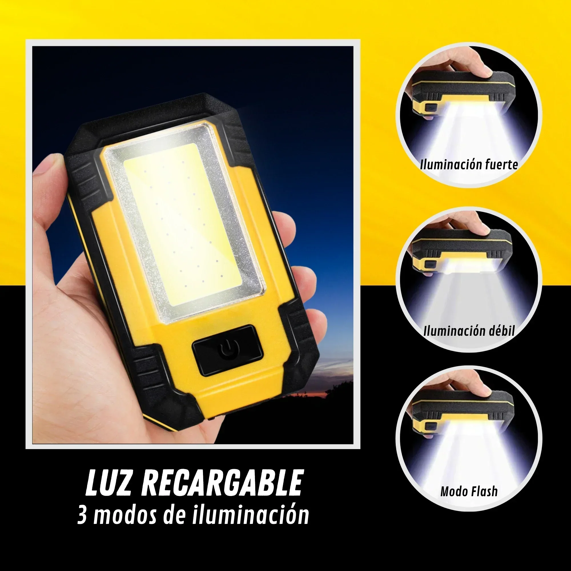 充電式 4000mAh 作業灯 超高輝度 COB フラッシュ - Outdoor Camping Glamping のレビューと価格