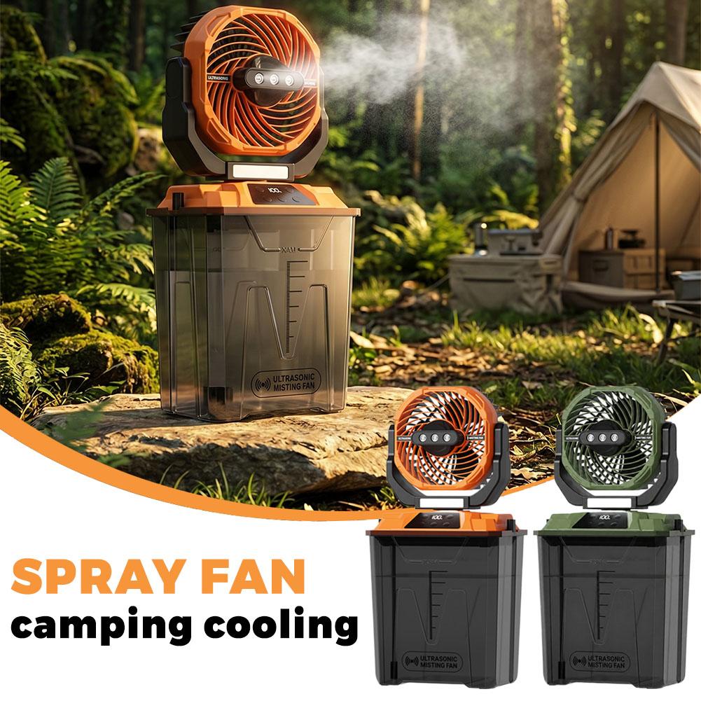 新型屋外ミストファン キャンプ用冷却ポータブルファン テント - Outdoor Camping Misting Fan のレビューと価格
