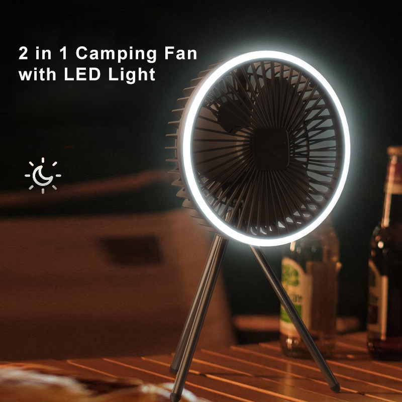 ポータブルキャンプファン 10000mAh 5000mAh  - Outdoor Camping Misting Fan のレビューと価格
