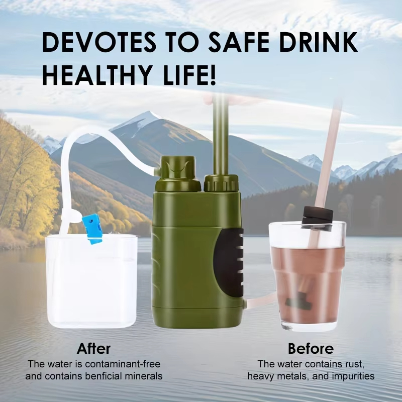 屋外用浄水器 直接飲用ポータブル浄水器 キャンプ用浄水器ポン - Outdoor Camping Water Filter のレビューと価格