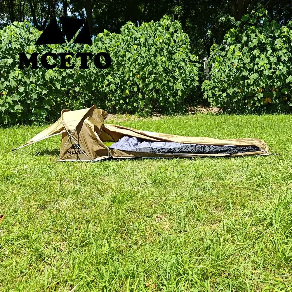 一人超軽量キャンプテント屋外寝袋テントポータブルハイキングト - Ultralight Sleeping Bag のレビューと価格