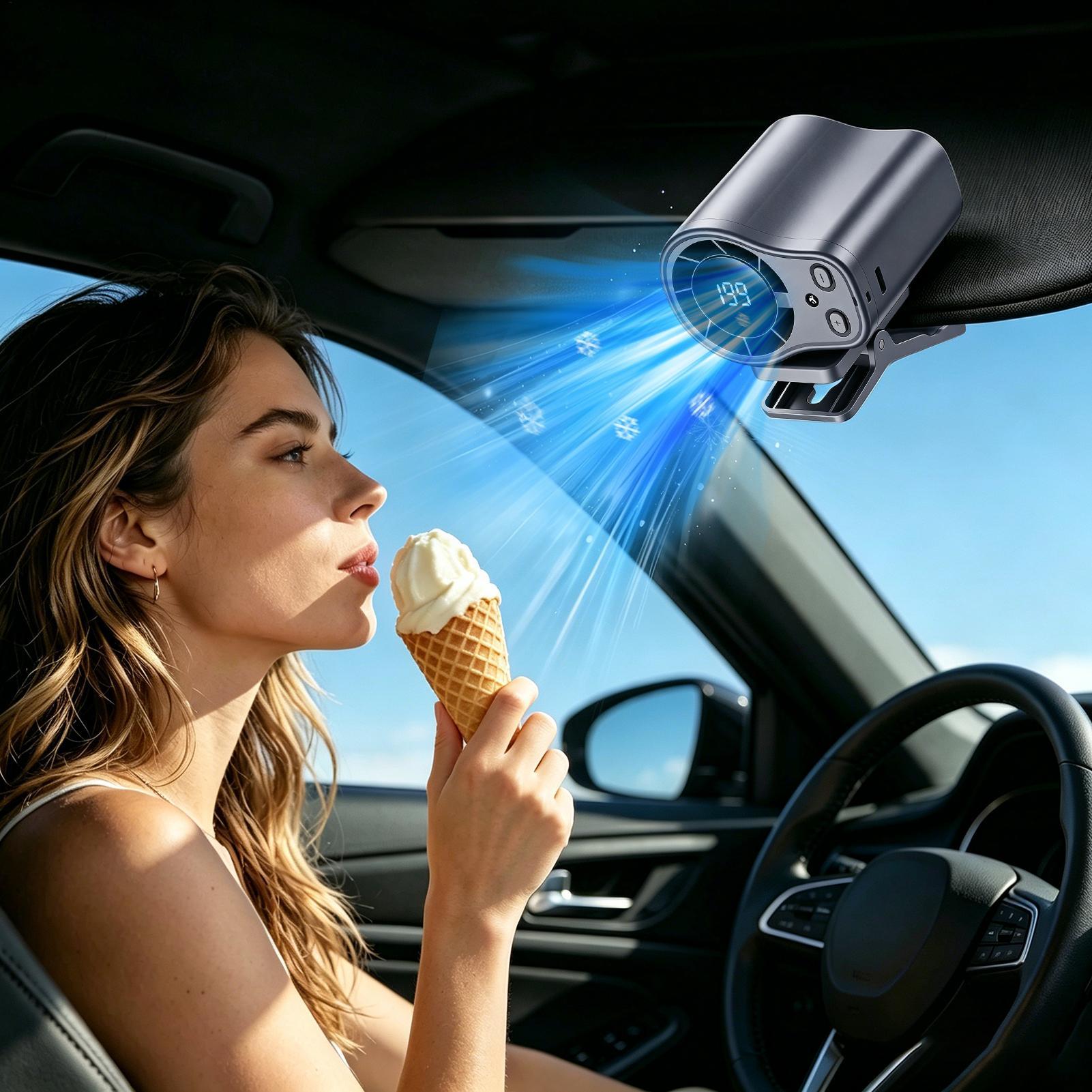 半導体冷却カーファンUSB充電式クリップオンポータブルデスク - Outdoor Camping Misting Fan のレビューと価格