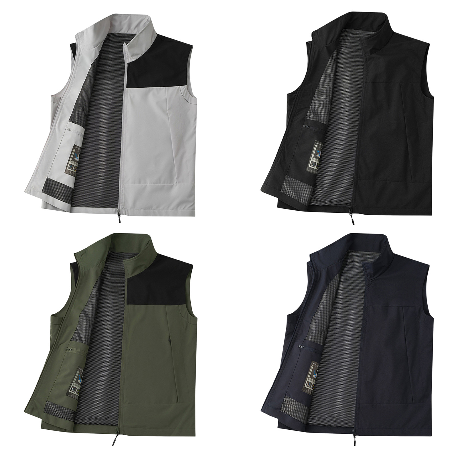 # M-5XL メンズゴルフベスト スタンドカラー ノースリ - Outdoor Camping In Winter のレビューと価格