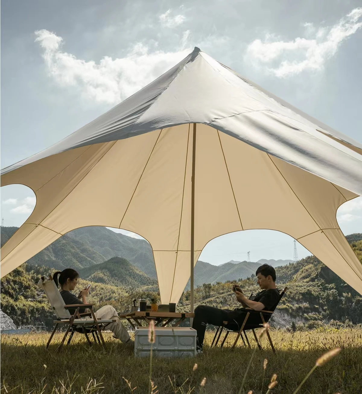 屋外用の防雨ポップアップキャノピー,大きなマーキーテント,日 - Outdoor Camping Exhibition のレビューと価格