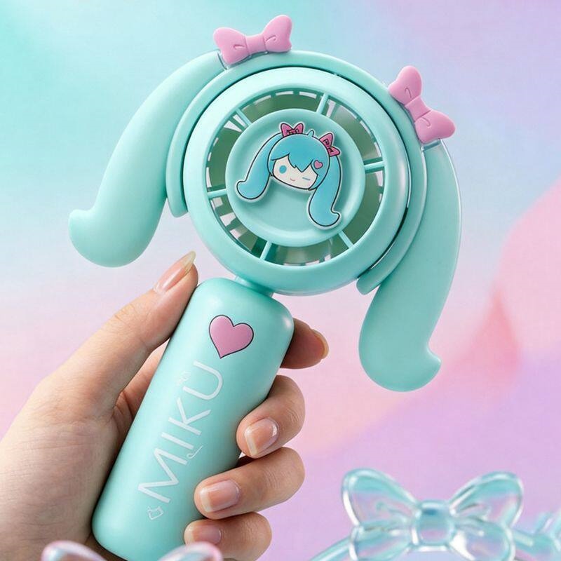初音ミクミニハンドヘルドファン冷却ファン家庭用オフィス旅行ア - Outdoor Camping Japan のレビューと価格