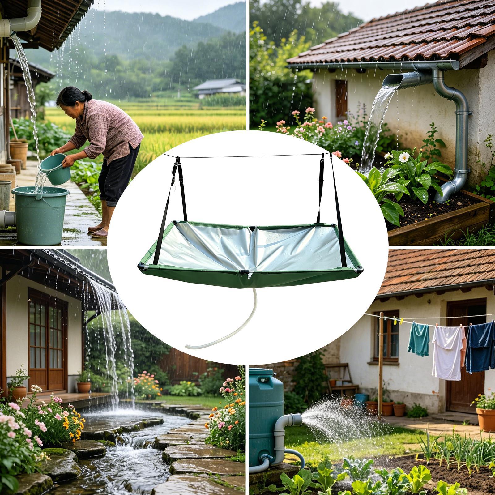 水収集布 ホース付き 雨水キャッチャーフィルター 芝生用 屋 - Outdoor Camping Water Filter のレビューと価格