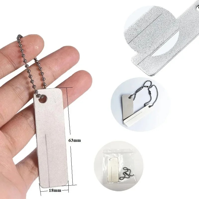 ミニダイヤモンド砥石キーホルダーツール高硬度釣り針ナイフ爪ア - Outdoor Camping Knife のレビューと価格