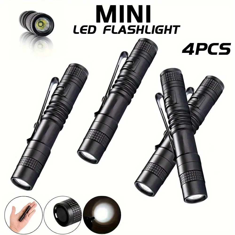 1-4 個ミニポータブル LED ペンライトポケット超高輝度 - Outdoor Camping Glamping のレビューと価格