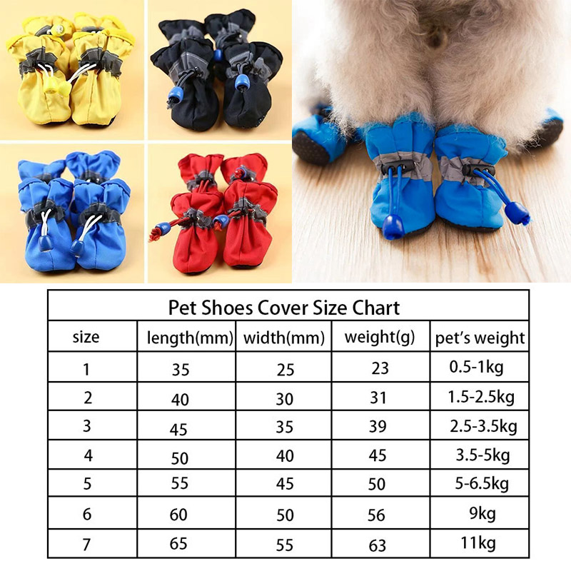 4 個小型犬の靴ハイキングブーツ防水犬の靴中型スリッパ子犬ブ - Outdoor Camping Slippers のレビューと価格