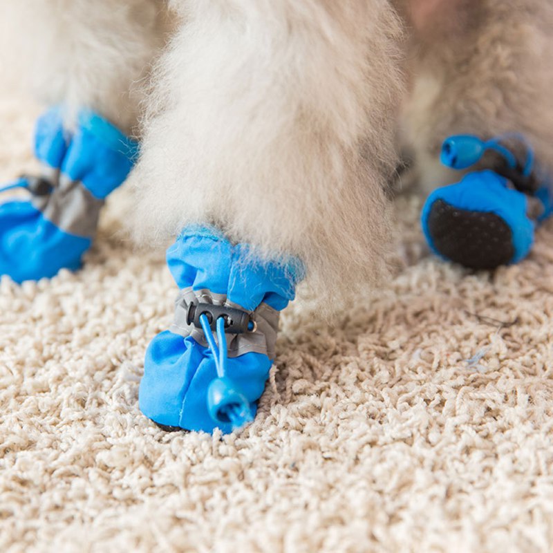 4 個小型犬の靴ハイキングブーツ防水犬の靴中型スリッパ子犬ブ - Outdoor Camping Slippers のレビューと価格