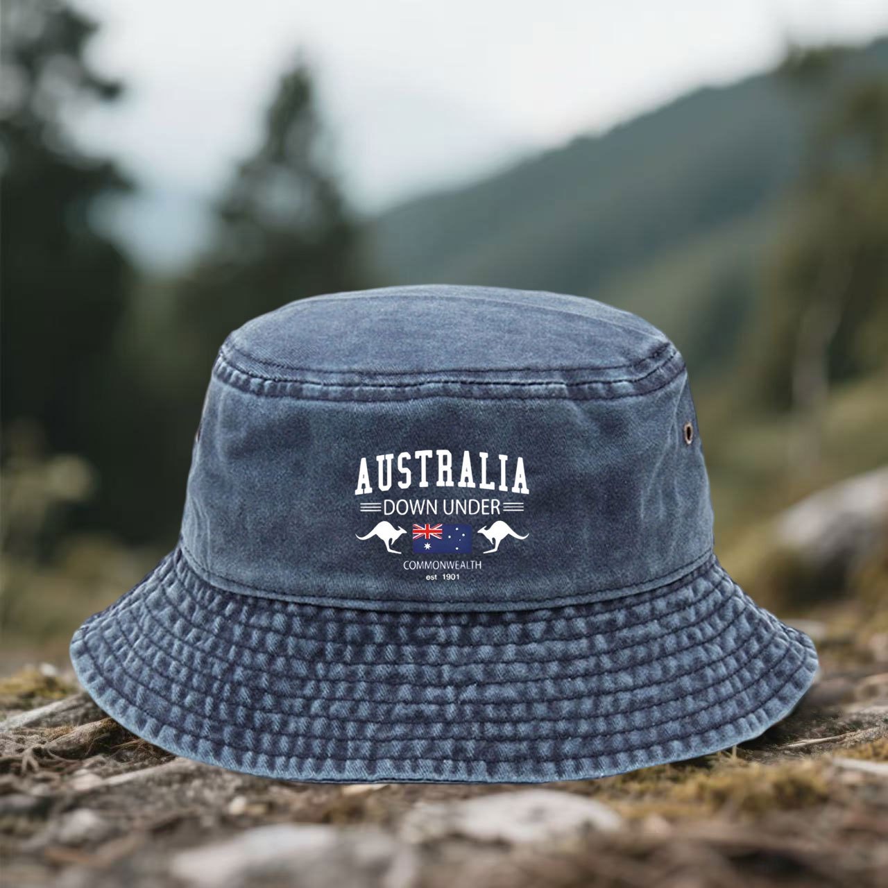 「オーストラリア」プリント入りユニセックスバケットハット - - Outdoor Camping Australia のレビューと価格