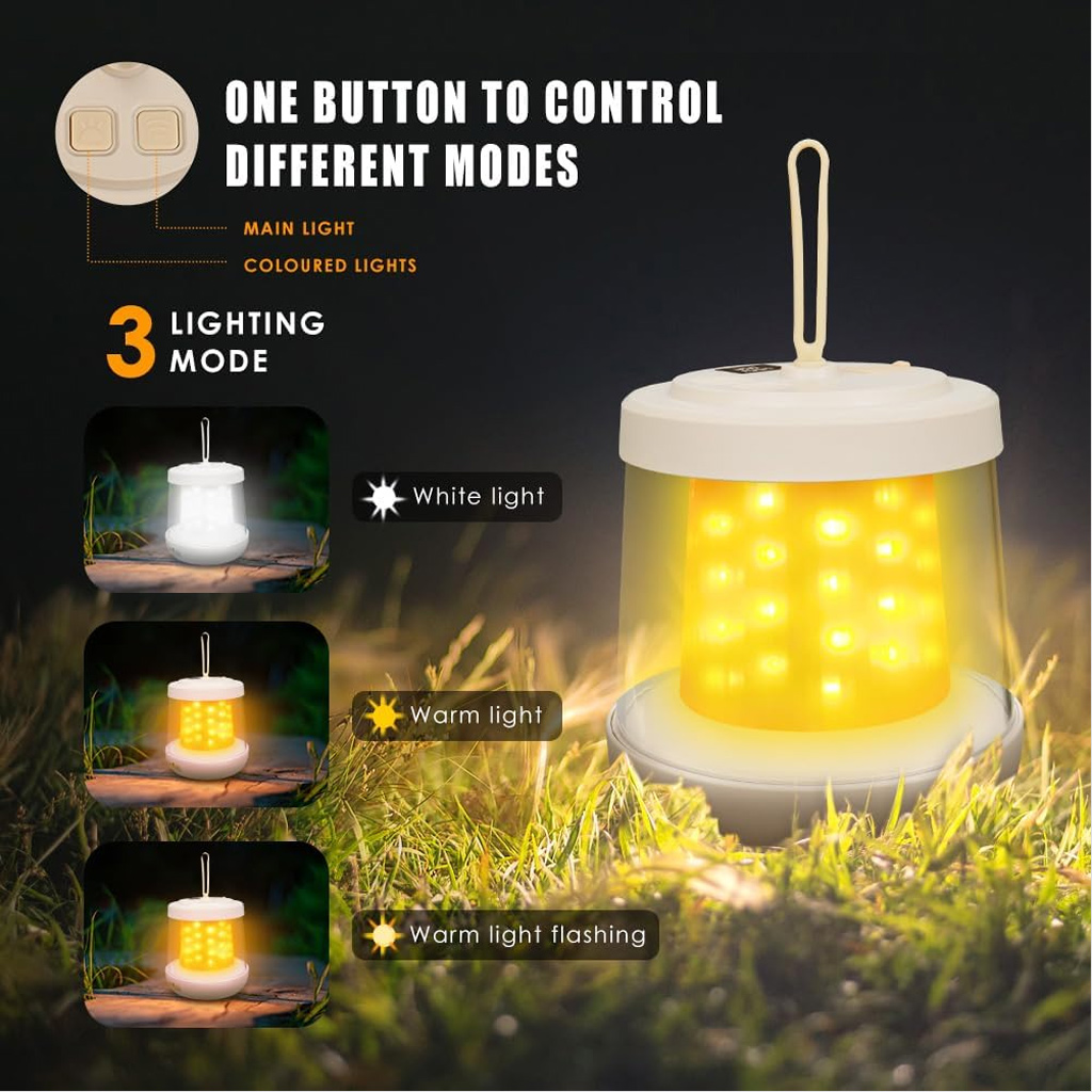 2-in-1 キャンプランタン＆ストリングライト 10M L - Outdoor Camping Lights String のレビューと価格