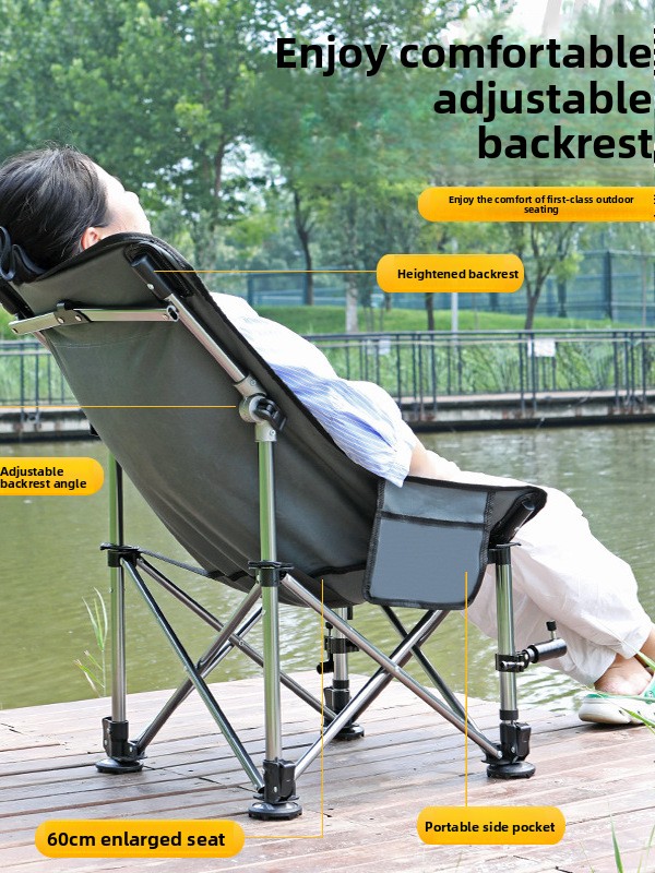 ポータブル折りたたみ式ムーンフィッシングチェア中空デザインア - Outdoor Camping Gear Brands のレビューと価格