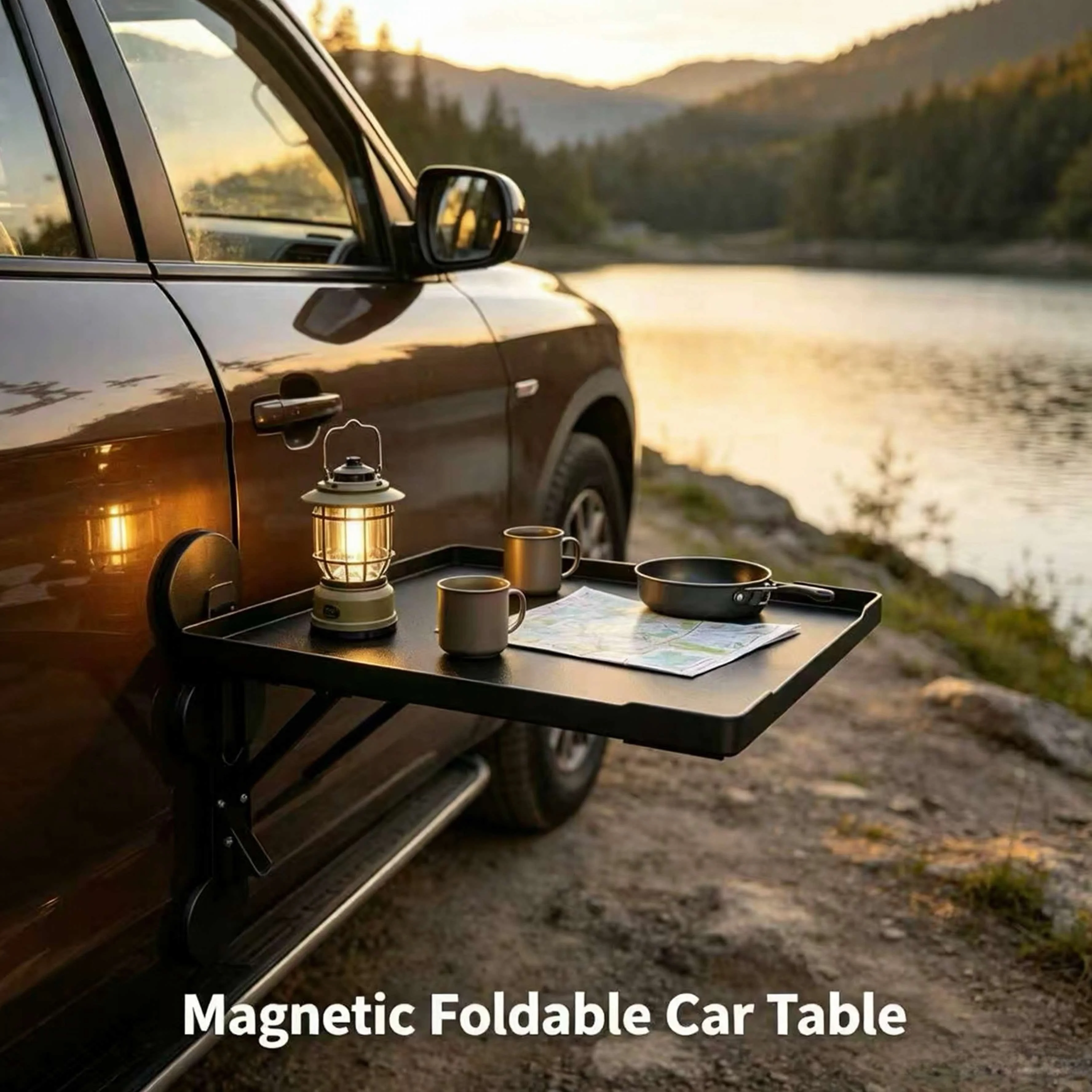 ポータブルカーサイドドアハンギングトレイ折りたたみ式オートテ - Outdoor Camping Cooking Table のレビューと価格
