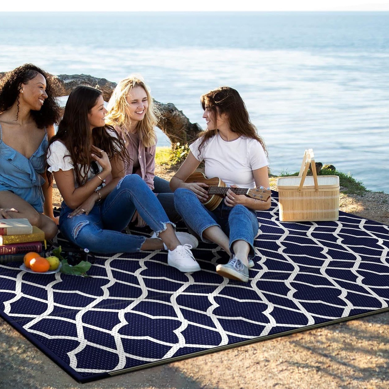 RVオーニングカーペット屋外キャンプピクニックマットラグ耐性 - Outdoor Camping Rugs のレビューと価格