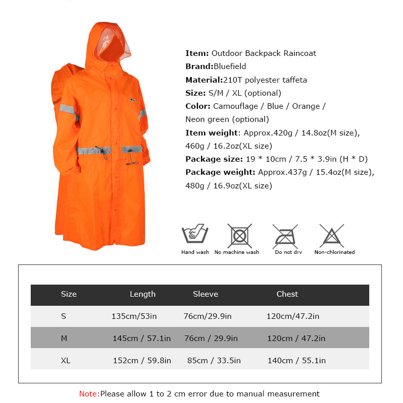 ユニセックス反射材付きアウトドアクライミングバッグバックパッ - Camping Rain Poncho のレビューと価格