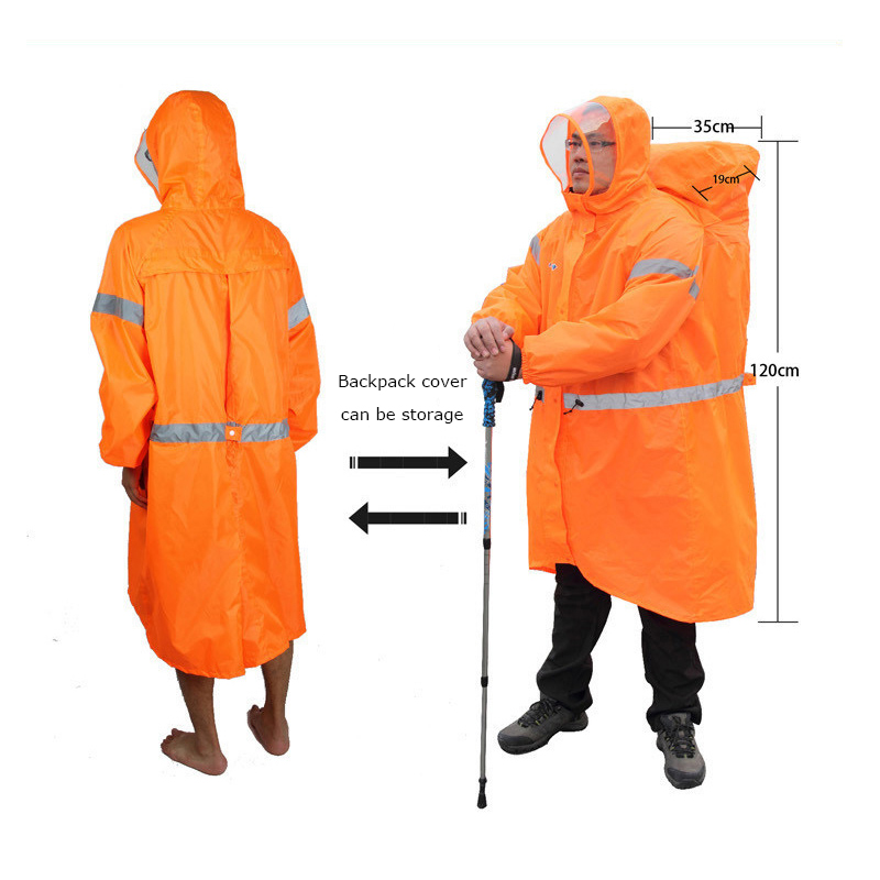 ユニセックス反射材付きアウトドアクライミングバッグバックパッ - Camping Rain Poncho のレビューと価格