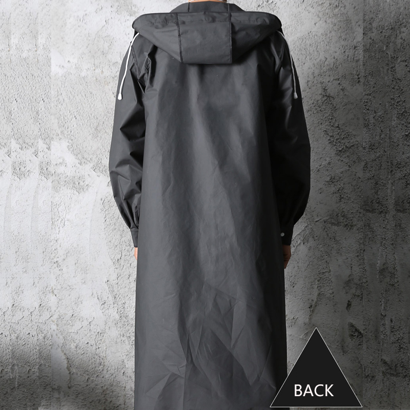 黒のファッション大人の防水ロングレインコート女性男性レインコ - Camping Rain Poncho のレビューと価格