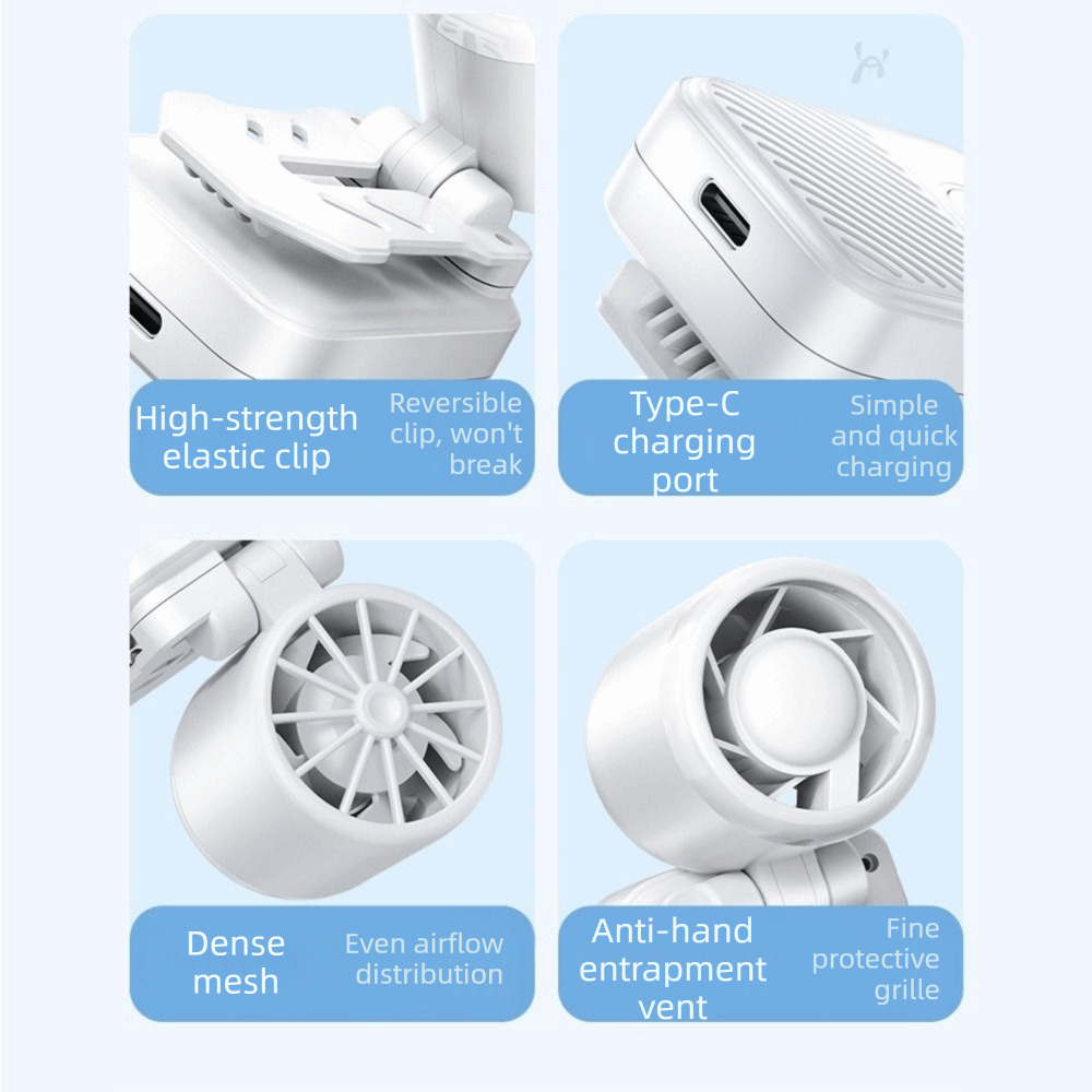 軽量ポータブルハットクリップファン 3段階風量調整 充電式冷 - Outdoor Camping Misting Fan のレビューと価格