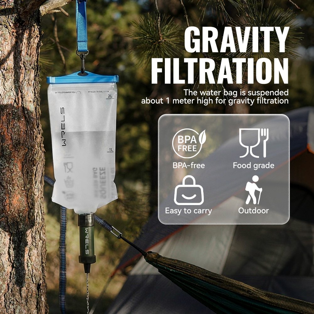 WRELS キャンプ＆サバイバル緊急用屋外携帯浄水器 - 直 - Outdoor Camping Water Filter のレビューと価格