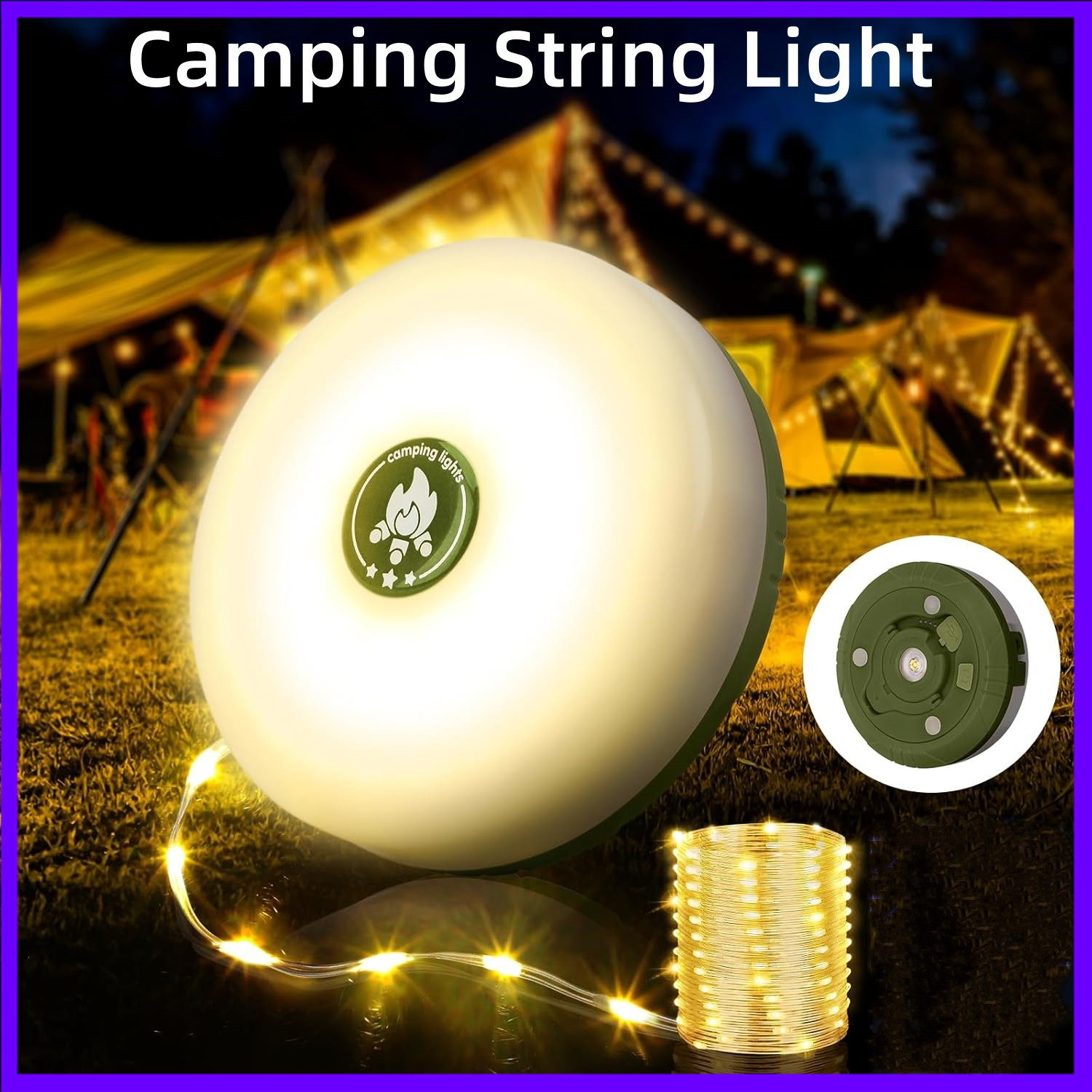 屋外用LEDストリングライト 10M 防水ストリップライト  - Outdoor Camping Lights String のレビューと価格