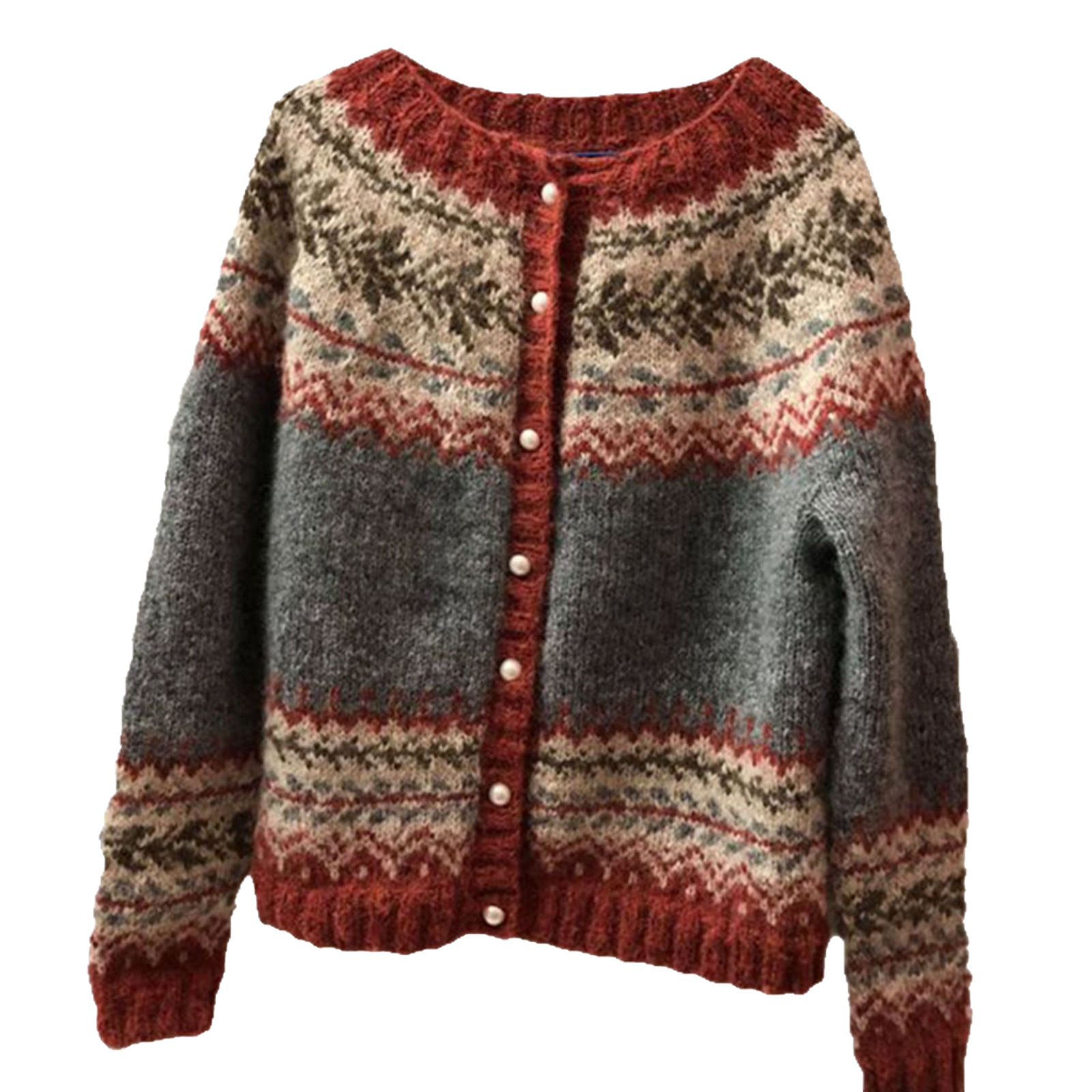 女性用冬服 多用途ボタンカーディガン 長袖ニットセーター レ - Outdoor Camping In Winter のレビューと価格