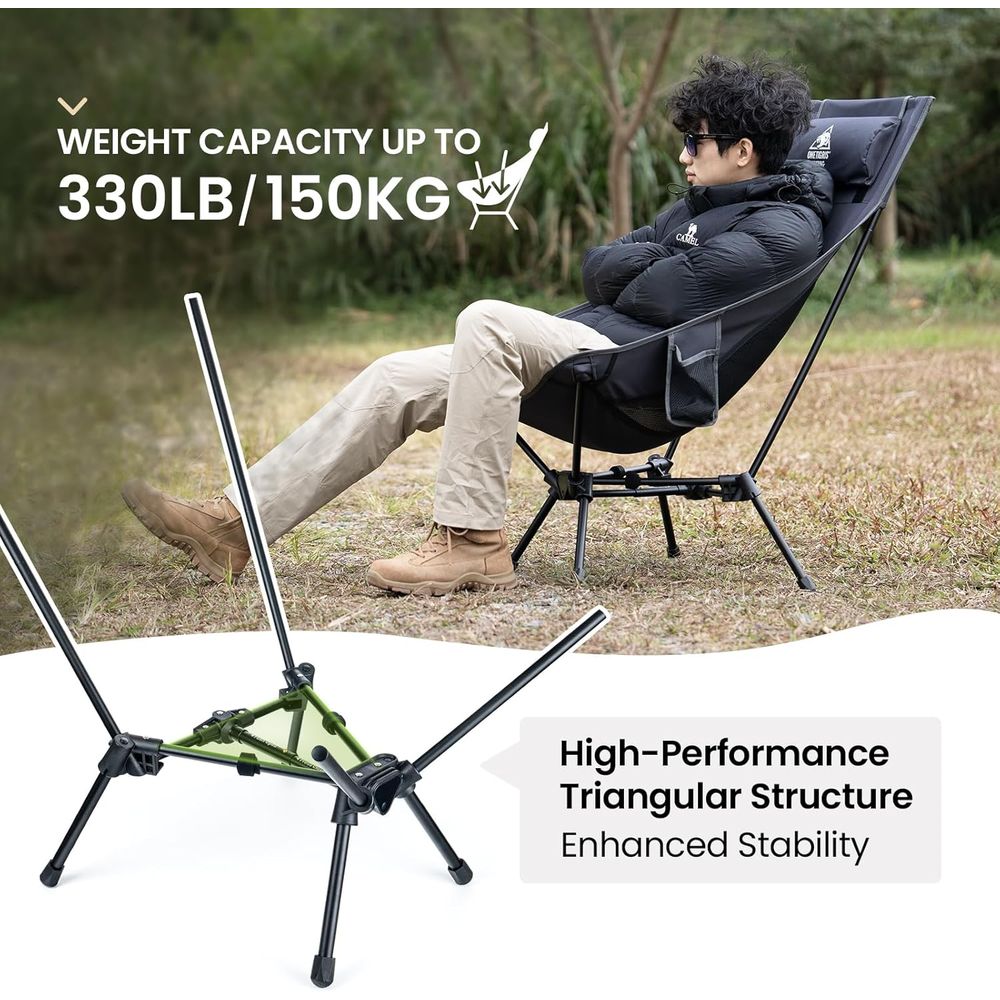 タイガーブレード ハイバック キャンプチェア 枕付きデザイン - Folding Chair のレビューと価格