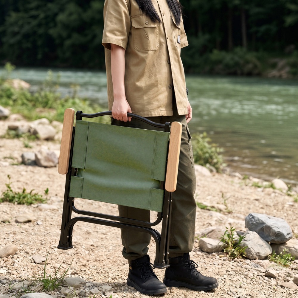 屋外ポータブル折りたたみキャンプチェア超軽量アルミ合金木製ア - Outdoor Camping Table And Chairs のレビューと価格