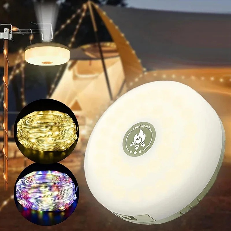 4-in-1 キャンプライト LED リールストリングライト - Outdoor Camping Lights String のレビューと価格