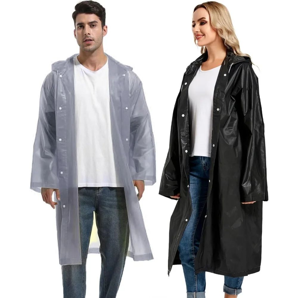  1/2 個コンパクト再利用可能なレインポンチョ軽量緊急レ - Camping Rain Poncho のレビューと価格